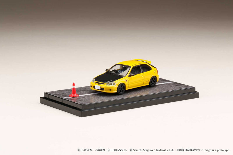 Hobby Japan 1:64 Honda Civic (EK9) Todo-Juku / Tomoyuki Tachi Diorama Set with Driver Figure