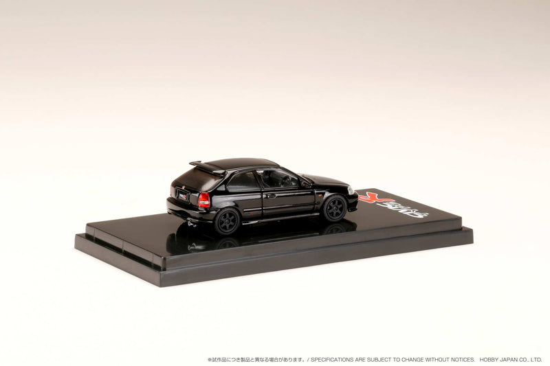 Hobby Japan 1:64 Honda Civic Type-R (EK9) Customized Version with Engine Display in Starlight Black Pearl