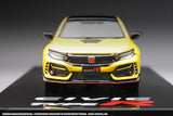 Hobby Japan 1:64 Honda Civic Type-R Limited Edition (FK8) 2020 with Engine Display Model in Sunlight Yellow II