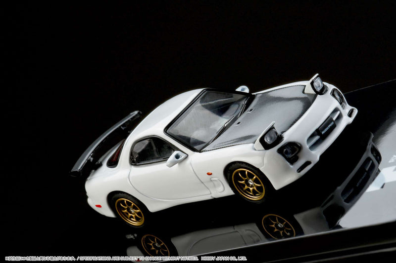 Hobby Japan 1:64 Mazda RX-7 Efini (FD3S) A-Spec with GT Wing in Pure White