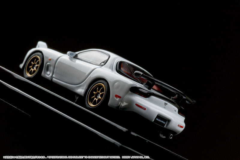 Hobby Japan 1:64 Mazda RX-7 Efini (FD3S) A-Spec with GT Wing in Pure White