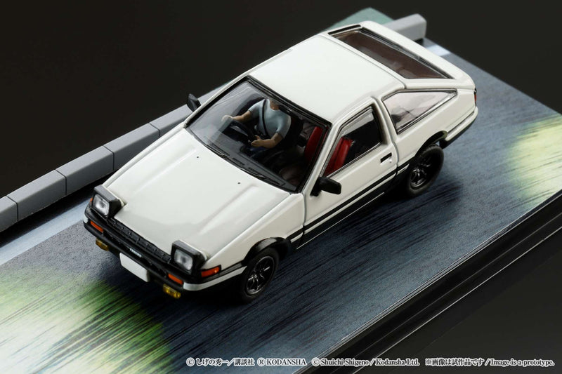 Hobby Japan 1:64 Toyota SPRINTER TRUENO GT APEX AE86 / INITIAL D VS Ryosuke Takahashi With Takumi Fujiwara Figure