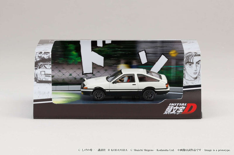 Hobby Japan 1:64 Toyota SPRINTER TRUENO GT APEX AE86 / INITIAL D VS Ryosuke Takahashi With Takumi Fujiwara Figure