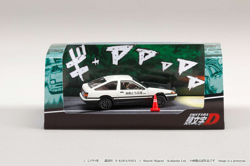 Hobby Japan 1:64 Toyota SPRINTER TRUENO GT APEX AE86 / INITIAL D VS Tomoyuki Tachi With Takumi Fujiwara Figure