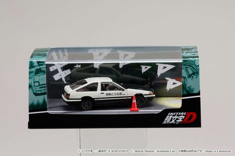 Hobby Japan 1:64 Toyota SPRINTER TRUENO GT APEX AE86 / INITIAL D VS Tomoyuki Tachi With Takumi Fujiwara Figure