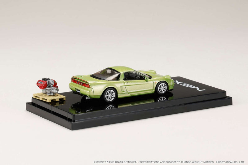 Hobby Japan 1:64 Honda NSX Coupe with Engine Display Model in Lime Green Metallic