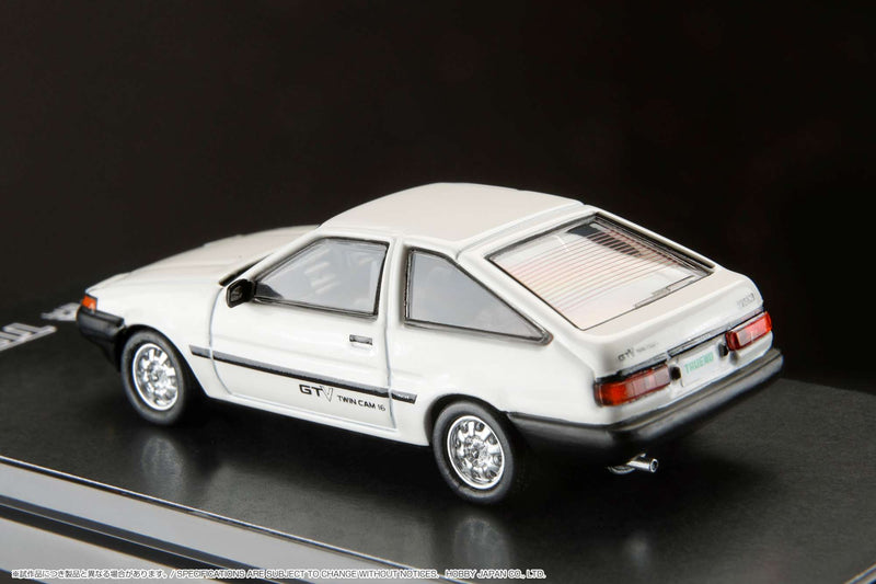 Hobby Japan 1:64 Toyota Sprinter Trueno GTV (AE86) in White with Engine Display Model