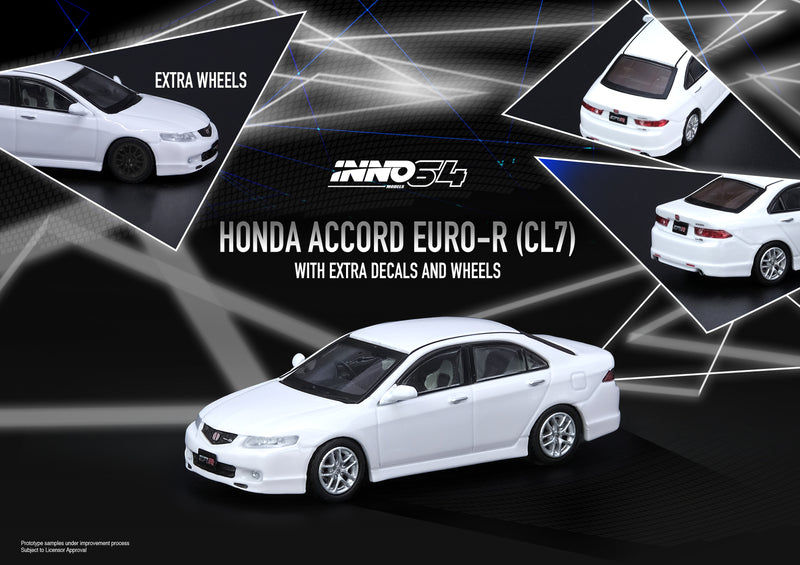 INNO Models 1:64 Honda Accord Euro-R (CL7) Premium White Pearl