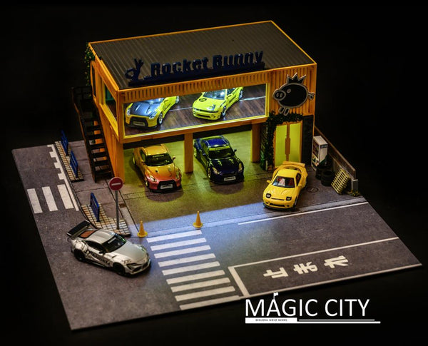 Magic City 1:64 Rocket Bunny Exhibition Hall Diorama