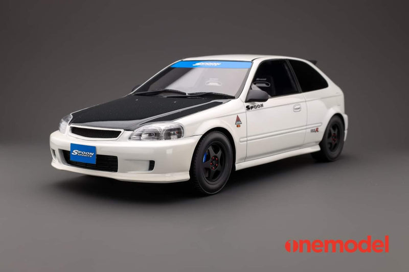 One Model 1:18 Honda Civic Type-R EK9 Spoon Sports Version White