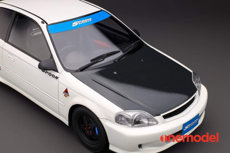 One Model 1:18 Honda Civic Type-R EK9 Spoon Sports Version White