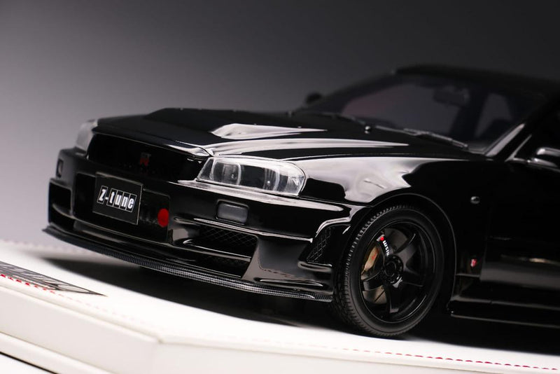 One Model 1:18 Nissan Skyline R34 Z-Tune in Black Pearl