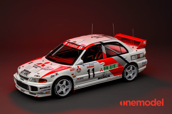 One Model 1:18 Mitsubishi Lancer EVO III WRC Racing Version