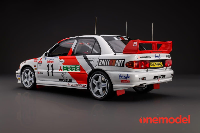 One Model 1:18 Mitsubishi Lancer EVO III WRC Racing Version