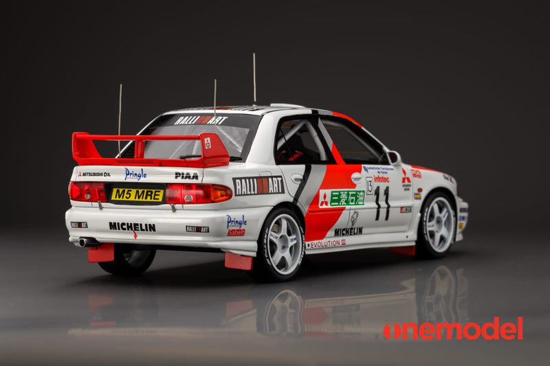 One Model 1:18 Mitsubishi Lancer EVO III WRC Racing Version