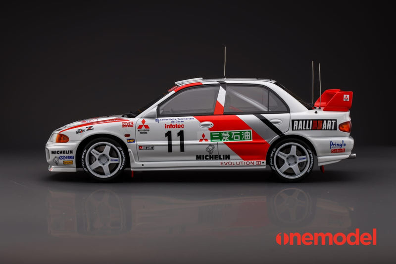 One Model 1:18 Mitsubishi Lancer EVO III WRC Racing Version