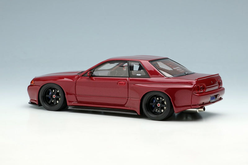 Make Up Co., Ltd / Eidolon 1:43 Nissan Skyline GT-R RB30 Garage Active Kai Concept in Carbon Red