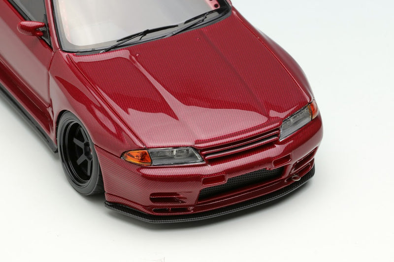 Make Up Co., Ltd / Eidolon 1:43 Nissan Skyline GT-R RB30 Garage Active Kai Concept in Carbon Red