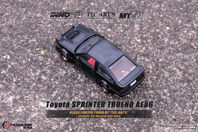 INNO64 1:64 Toyota Sprinter Trueno AE86 Tuned by "TEC-ART" @TrackerZ Day Malaysia Event Model