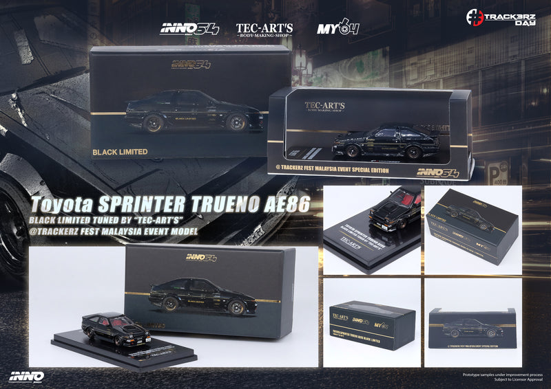 INNO64 1:64 Toyota Sprinter Trueno AE86 Tuned by "TEC-ART" @TrackerZ Day Malaysia Event Model