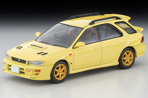 Tomytec 1:64 Subaru Impreza Pure Sport Wagon WRX STi Ver. VI Limited 1999 in Yellow