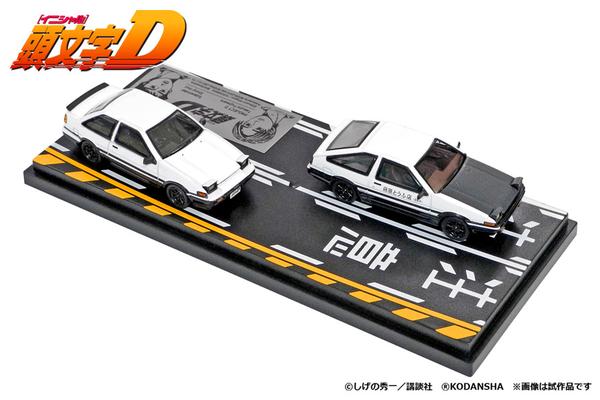 Initial D Set Volume 1 Takumi Fujiwara Trueno (AE86) & Shinji Inui Trueno 2 Door (AE86)