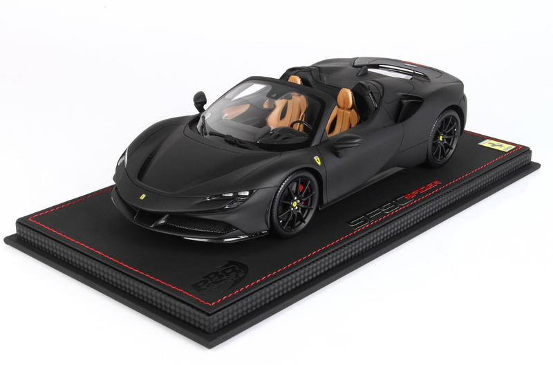 BBR Models 1:18 Ferrari SF90 Spider in Matte Black