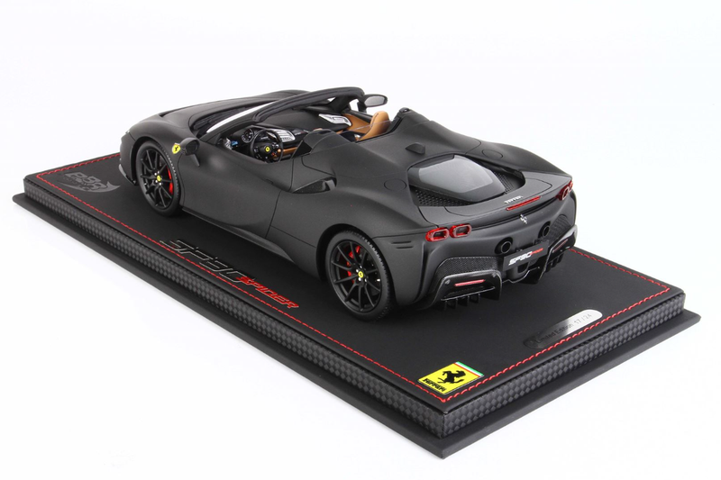 BBR Models 1:18 Ferrari SF90 Spider in Matte Black