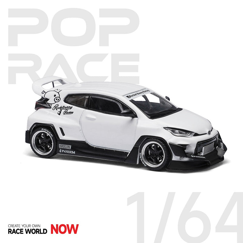 Pop Race 1/64 Toyota GR Yaris PANDEM in White