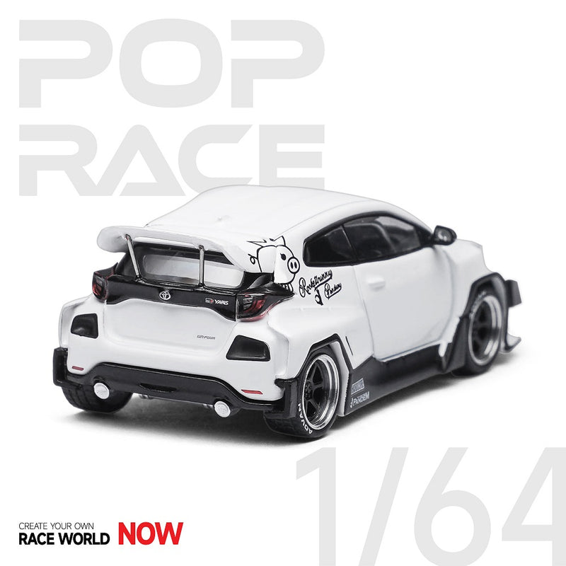 Pop Race 1/64 Toyota GR Yaris PANDEM in White