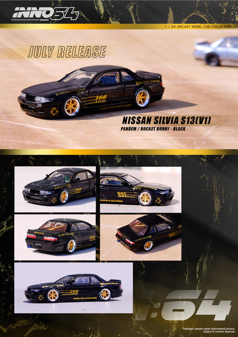 INNO64 1:64 Nissan S13 Silvia Pandem Rocket Bunny Edition in Black