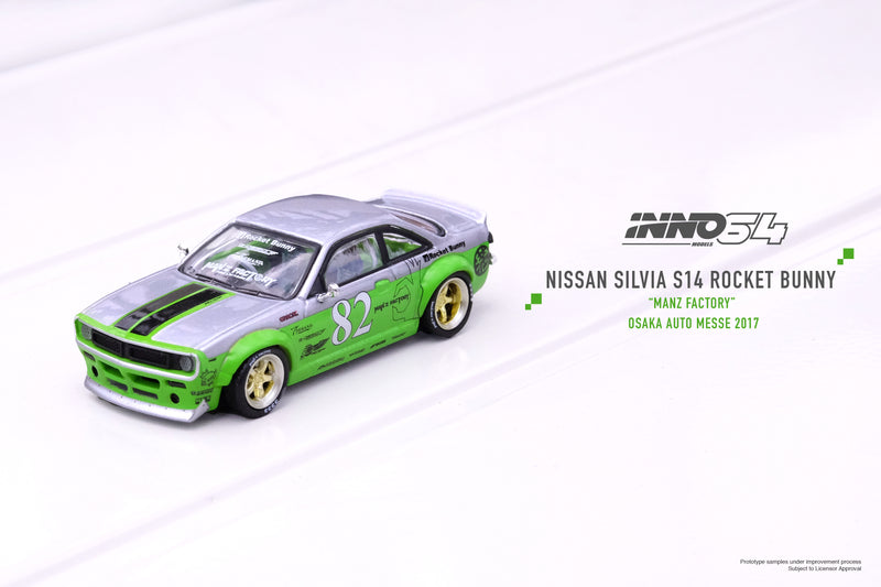 INNO64 1:64 Nissan Silvia (S14) Rocket Bunny "MANZ FACTORY" Osaka Auto Messe 2017