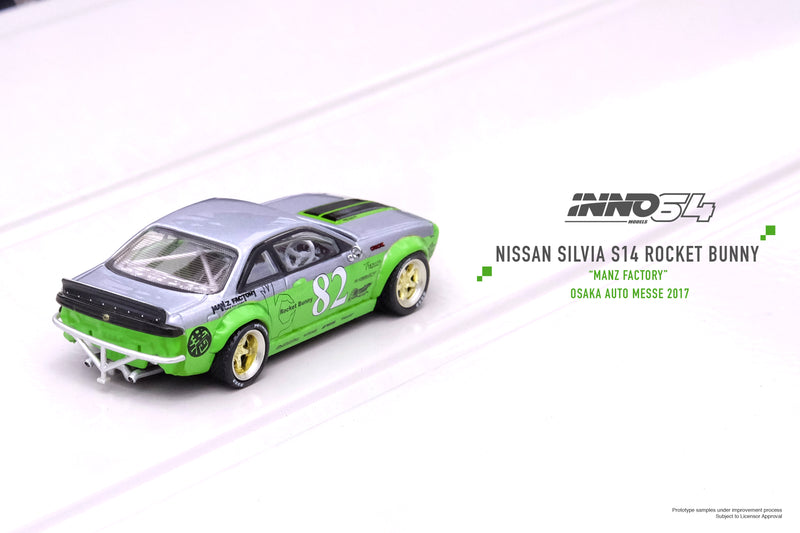 INNO64 1:64 Nissan Silvia (S14) Rocket Bunny "MANZ FACTORY" Osaka Auto Messe 2017