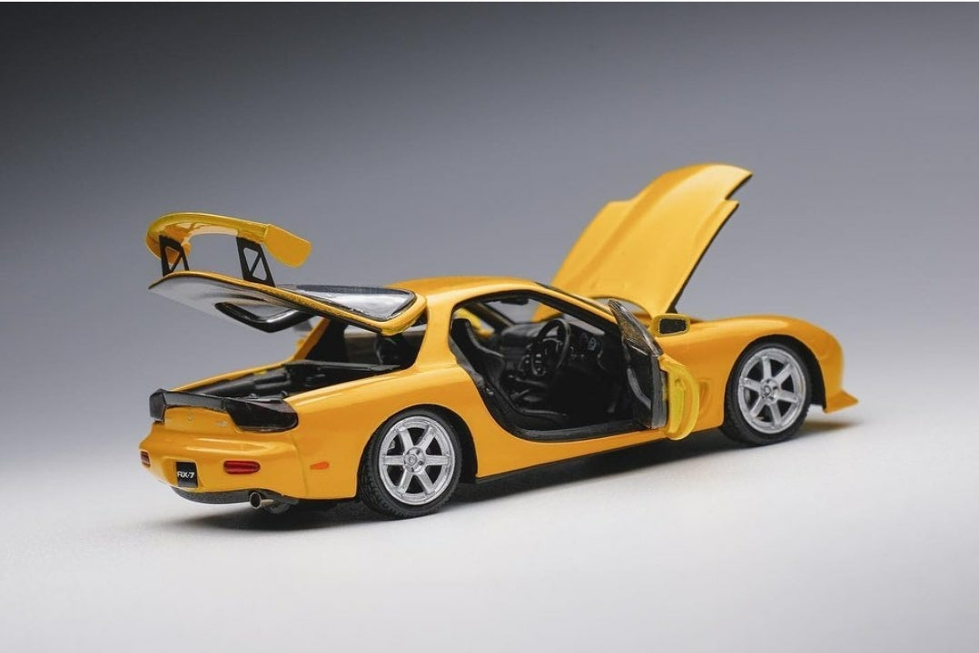 PGM Models 1:64 Mazda RX-7 (FD3S) in Yellow Luxury Version