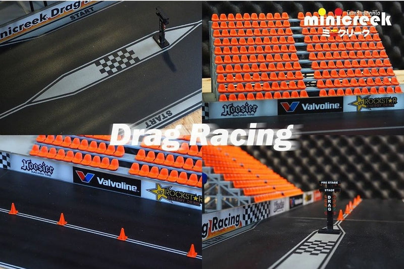Minicreek Studio 1:64 - Drag Racing Scene 1 Diorama Set
