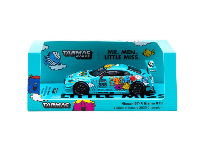 Tarmac Works 1:64 Nissan GT-R Nismo GT3 Legion of Racers 2020 Overall Champion Mr. Men Little Miss