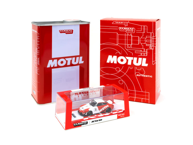 Tarmac Works 1:64 Porsche RWB 993 MOTUL with Container & Oil Can