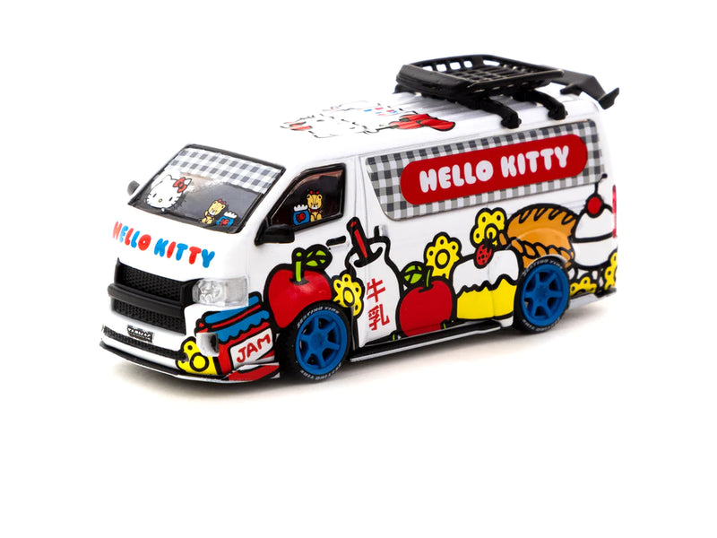 Tarmac Works 1:64 Toyota Hiace Widebody, Tarmac Works X Hello Kitty Capsule Delivery Van