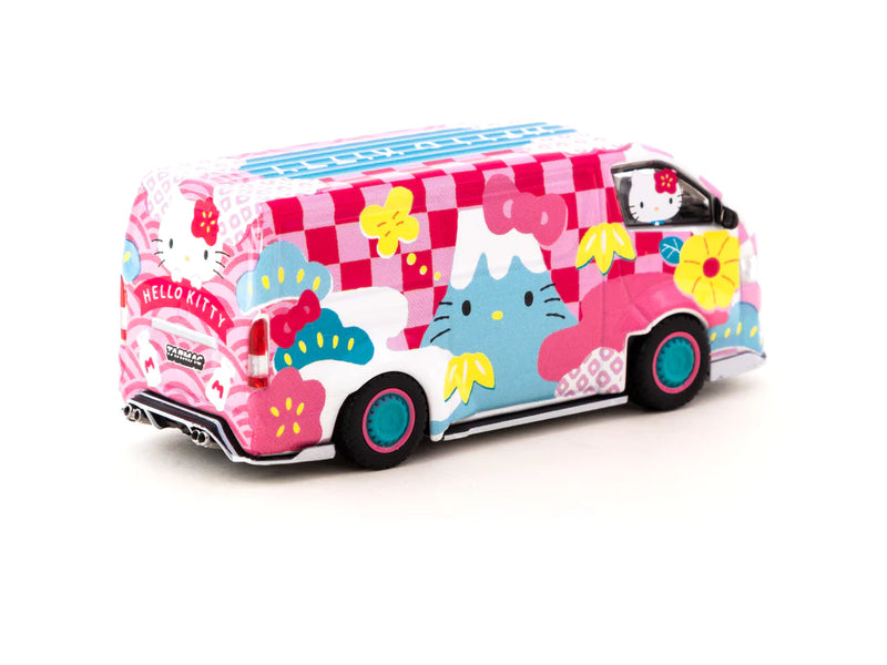 Tarmac Works 1:64 Toyota Hiace Widebody Hello Kitty Capsule Summer Festival