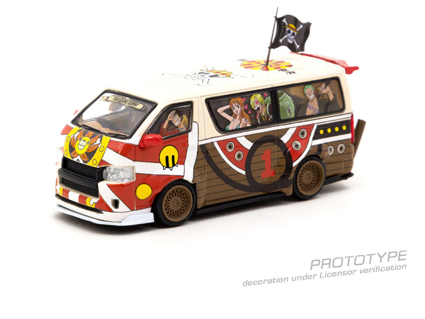 Tarmac Works x One Piece 1:64 Toyota Hiace Widebody One Piece Thousand Sunny Edition