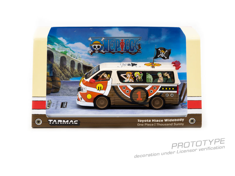 Tarmac Works x One Piece 1:64 Toyota Hiace Widebody One Piece Thousand Sunny Edition