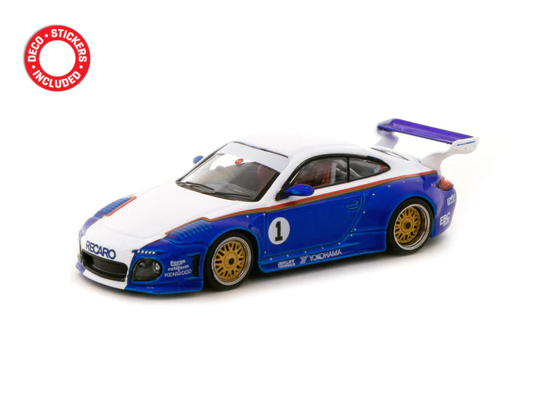 Tarmac Works 1:64 Porsche 997 Old New Blue & White Edition