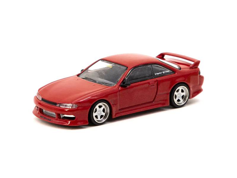 Tarmac Works 1:64 Nissan Silvia S14 Vertex Edition in Red Metallic