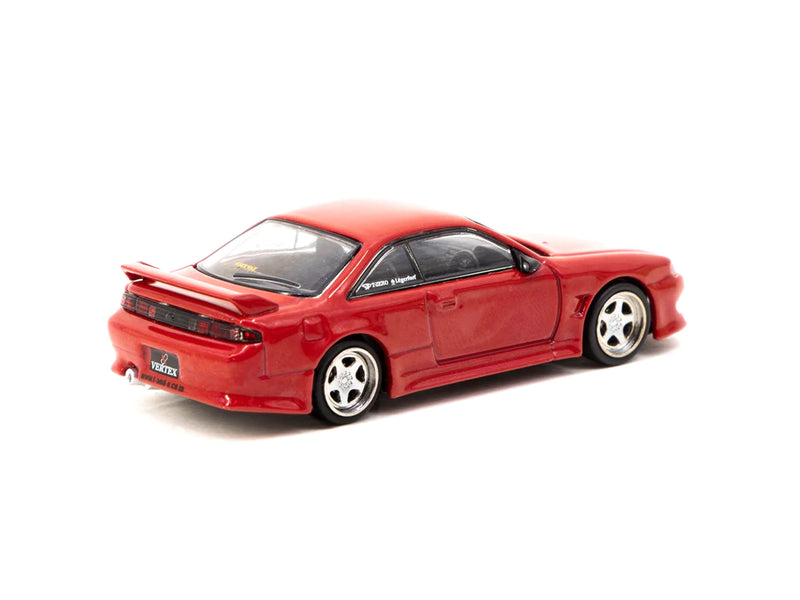 Tarmac Works 1:64 Nissan Silvia S14 Vertex Edition in Red Metallic