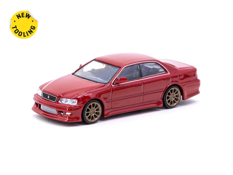 Tarmac Works 1:64 Toyota Chaser JZX100 VERTEX in Red Metallic