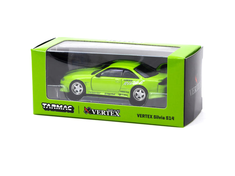 Tarmac Works 1:64 Nissan Silvia Vertex S14 in Light Green