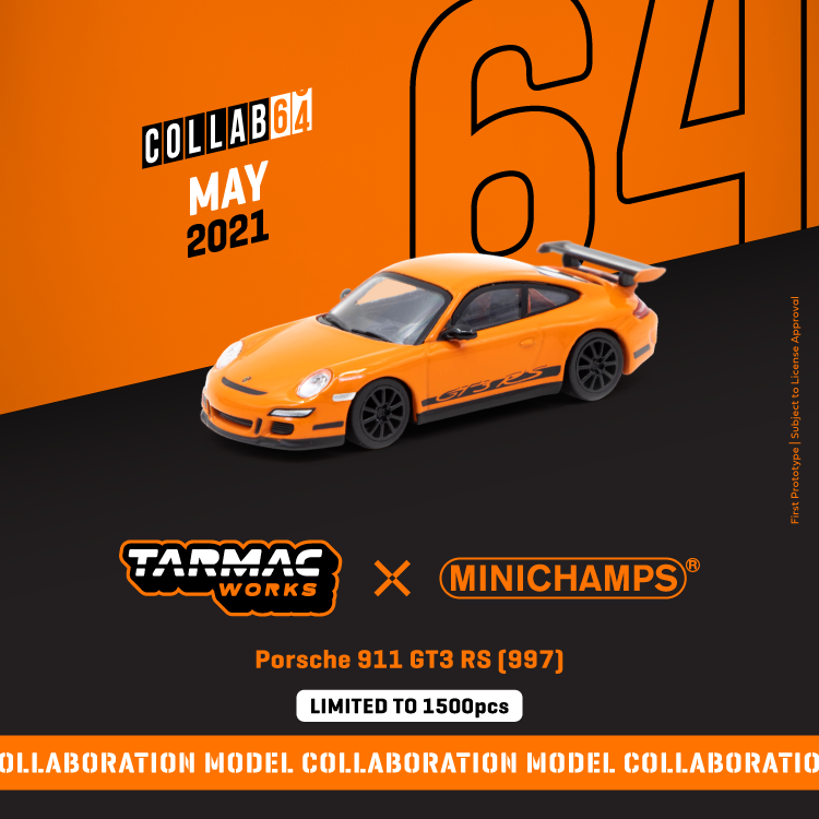 Tarmac Works x MINICHAMPS 1:64 Porsche 911 GT3 RS in Orange