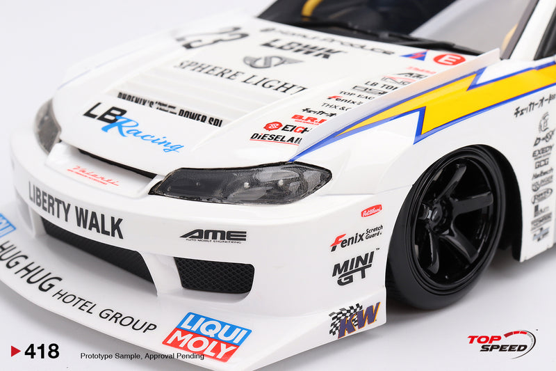 TopSpeed Models 1:18 Nissan Silvia (S15) LBWK Super Silhouette Presentation