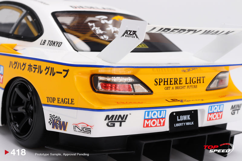 TopSpeed Models 1:18 Nissan Silvia (S15) LBWK Super Silhouette Presentation