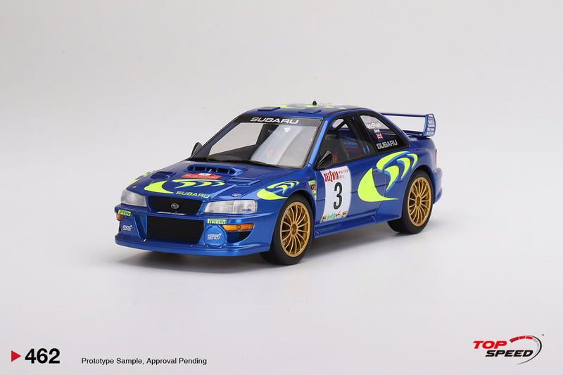 TopSpeed Models 1:18 Subaru Impreza WRC97 1997 Rally Sanremo Winner